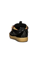 Lanvin Curb Sneaker in Black, view 3, click to view large image.