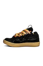 Lanvin Curb Sneaker in Black, view 5, click to view large image.
