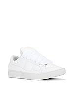 Lanvin Curb Xl Low Top Sneakers in White, view 2, click to view large image.