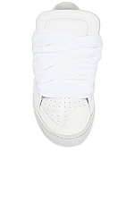 Lanvin Curb Xl Low Top Sneakers in White, view 4, click to view large image.