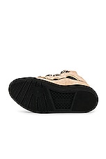Lanvin Curb Sneaker in Light Brown & Black, view 6, click to view large image.