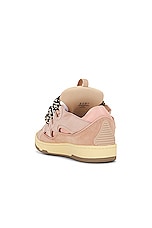 Lanvin Curb Sneaker in Pale Pink, view 3, click to view large image.