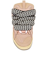 Lanvin Curb Sneaker in Pale Pink, view 4, click to view large image.