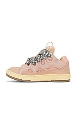Lanvin Curb Sneaker in Pale Pink, view 5, click to view large image.