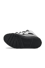 Lanvin Curb Sneakers in White & Anthracite, view 6, click to view large image.