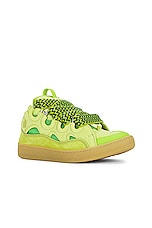 Lanvin Sneakers Skate in Green, view 2, click to view large image.