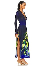 Louisa Ballou Long Helios Dress in Lapis, view 2, click to view large image.