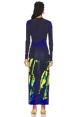 Louisa Ballou Long Helios Dress in Lapis, view 3, click to view large image.