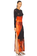 Louisa Ballou High Tide Dress in Orange Polygon, view 2, click to view large image.