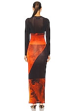 Louisa Ballou High Tide Dress in Orange Polygon, view 3, click to view large image.