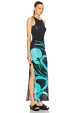 Louisa Ballou Sea Breeze Dress in Turquoise Flower, view 2, click to view large image.