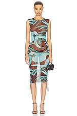 Louisa Ballou Heatwave Dress in Turquoise Flower, view 1, click to view large image.