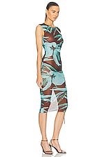 Louisa Ballou Heatwave Dress in Turquoise Flower, view 3, click to view large image.