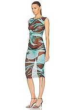 Louisa Ballou Heatwave Dress in Turquoise Flower, view 4, click to view large image.
