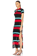 Louisa Ballou Polo Dress in Black, Red, & Blue, view 3, click to view large image.