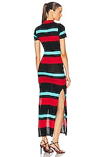 Louisa Ballou Polo Dress in Black, Red, & Blue, view 4, click to view large image.