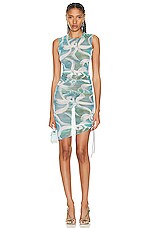 【関税込み】Louisa Ballou ブラック Heatwave ドレス Heatwave printed mesh midi dress in multicoloured - Louisa