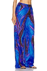 Louisa Ballou Wide Leg Trouser in Violet Flower, view 2, click to view large image.