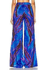Louisa Ballou Wide Leg Trouser in Violet Flower, view 3, click to view large image.
