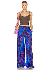 Louisa Ballou Wide Leg Trouser in Violet Flower, view 4, click to view large image.
