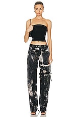 Louisa Ballou Cargo Pant in Painted Black, view 5, click to view large image.