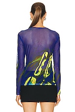 Louisa Ballou Long Sleeve Top in Lapis, view 3, click to view large image.