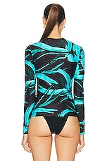 Louisa Ballou Surfer's Paradise Top in Turquoise Flower, view 3, click to view large image.