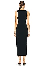 L'Academie by Marianna Vespera Midi Dress in Black, view 3, click to view large image.