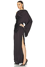 L'Academie by Marianna Cassia Gown in Dark Brown, view 3, click to view large image.