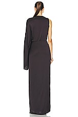 L'Academie by Marianna Cassia Gown in Dark Brown, view 4, click to view large image.