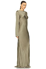 L'Academie by Marianna Benita Gown in Dark Sage Green, view 3, click to view large image.