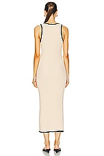 L'Academie by Marianna Havilah Midi Dress in Beige, view 3, click to view large image.