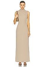 L'Academie by Marianna Ciana Maxi Dress in Beige, view 1, click to view large image.