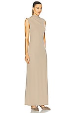 L'Academie by Marianna Ciana Maxi Dress in Beige, view 2, click to view large image.