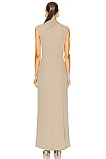 L'Academie by Marianna Ciana Maxi Dress in Beige, view 4, click to view large image.