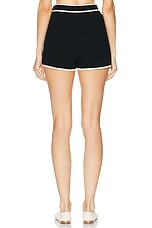 L'Academie by Marianna Lida Knit Shorts in Black, view 3, click to view large image.