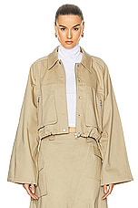 L'Academie by Marianna Noma Jacket in Light Khaki, view 1, click to view large image.