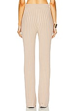 L'Academie by Marianna Sereph Rib Pants in Champagne, view 3, click to view large image.