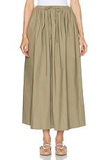 L'Academie by Marianna Simone Maxi Skirt in Olive, view 1, click to view large image.