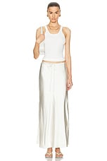 L'Academie by Marianna Etienne Midi Skirt in Ivory, view 4, click to view large image.