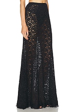 L'Academie by Marianna Zelie Maxi Skirt in Black, view 2, click to view large image.