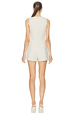 L'Academie by Marianna Aurore Romper in Sand Beige, view 3, click to view large image.