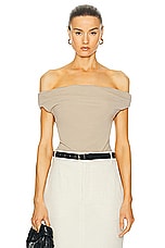 L'Academie by Marianna Fio Top in Beige, view 1, click to view large image.