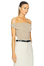 L'Academie by Marianna Fio Top in Beige, view 2, click to view large image.