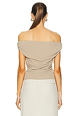 L'Academie by Marianna Fio Top in Beige, view 3, click to view large image.