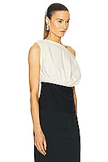 L'Academie by Marianna Matteah Top in Black & Ivory, view 2, click to view large image.