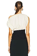 L'Academie by Marianna Matteah Top in Black & Ivory, view 4, click to view large image.