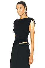 L'Academie by Marianna Greava Top in Black, view 3, click to view large image.