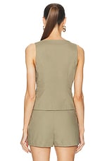 L'Academie by Marianna Thierry Top in Olive, view 3, click to view large image.