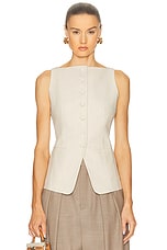 Andmary　ami line tops　ivory L'Academie by Marianna Ami Top in Natural Beige | FWRD